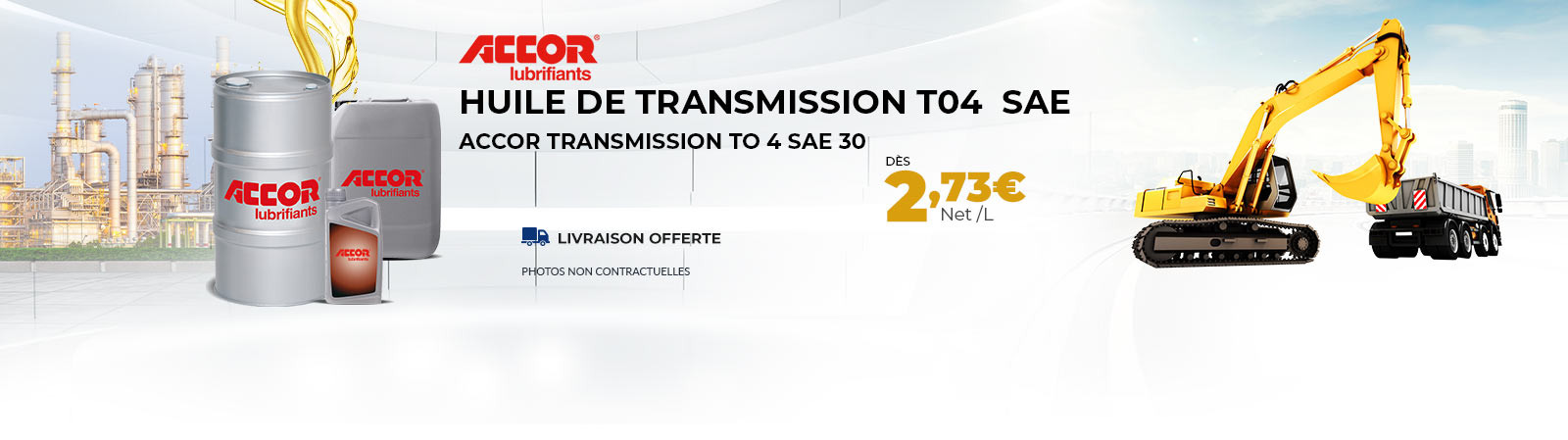 Huile de Transmission T04  SAE 30 dès 2.73 €/l PORT OFFERT