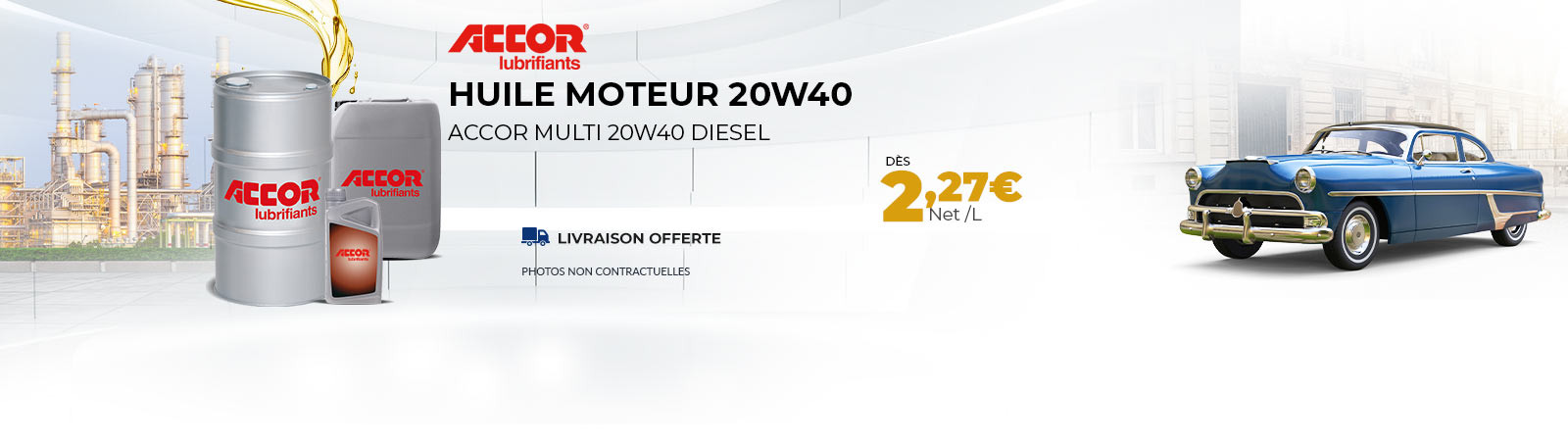 Huile 20w40 pour moteur ancien dès 2.27 €/l