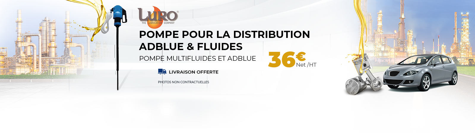 Pompe pour la distribution ADBLUE & Fluides - 36 € PORT OFFERT